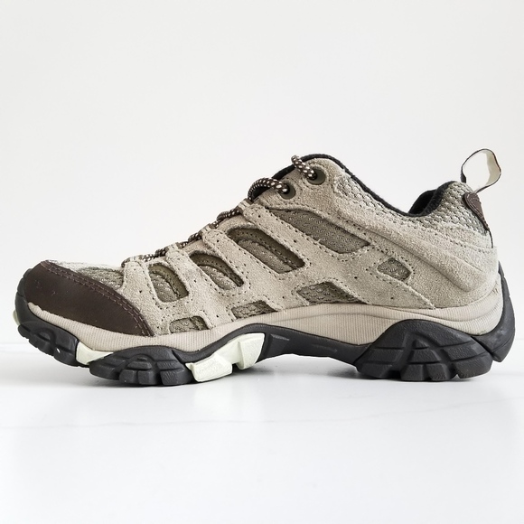 Merrell Moab Low Gray Suede Granite Hiking Shoes - Picture 3 of 8